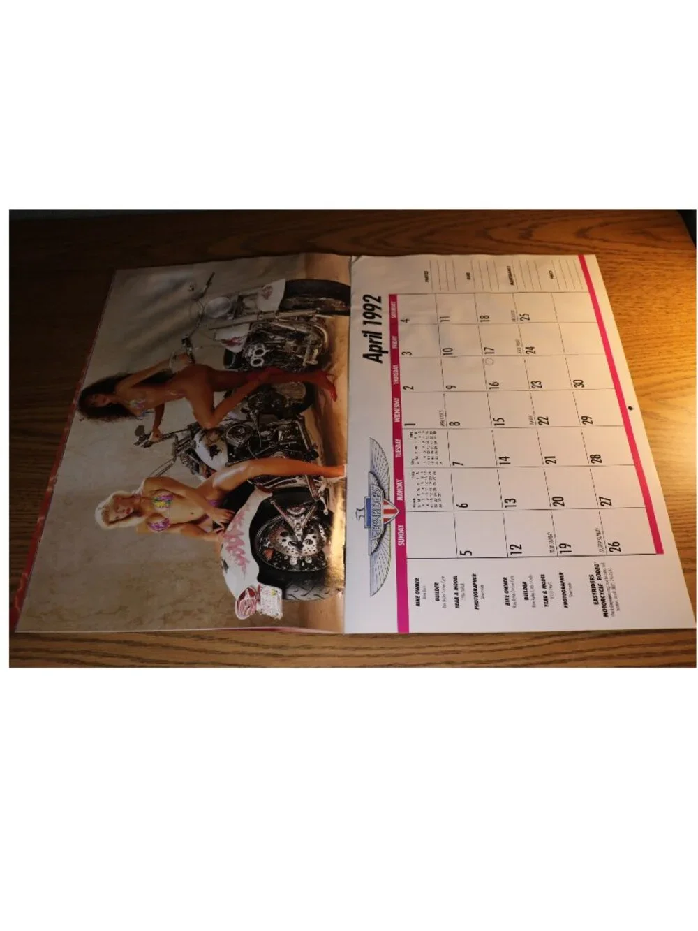 Easyriders Calendars Lot of 6 - 1991 - 1996 Bikini Babes Motorcycle Biker